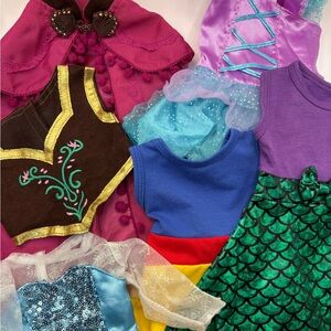 18” Doll Clothes Disney Princess Inspired Bundle – Elsa Anna Ariel Snow White
